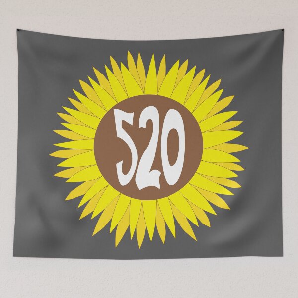Item preview, Hand Drawn Arizona Sunflower 520 Area Code designed and sold by itsrturn.