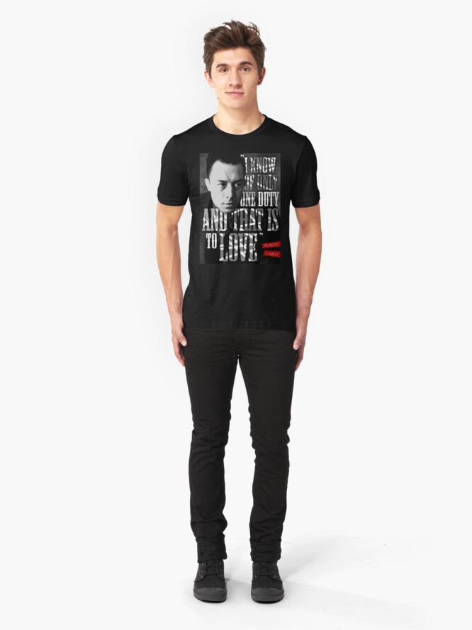 Alternate view of Albert Camus Quote Slim Fit T-Shirt