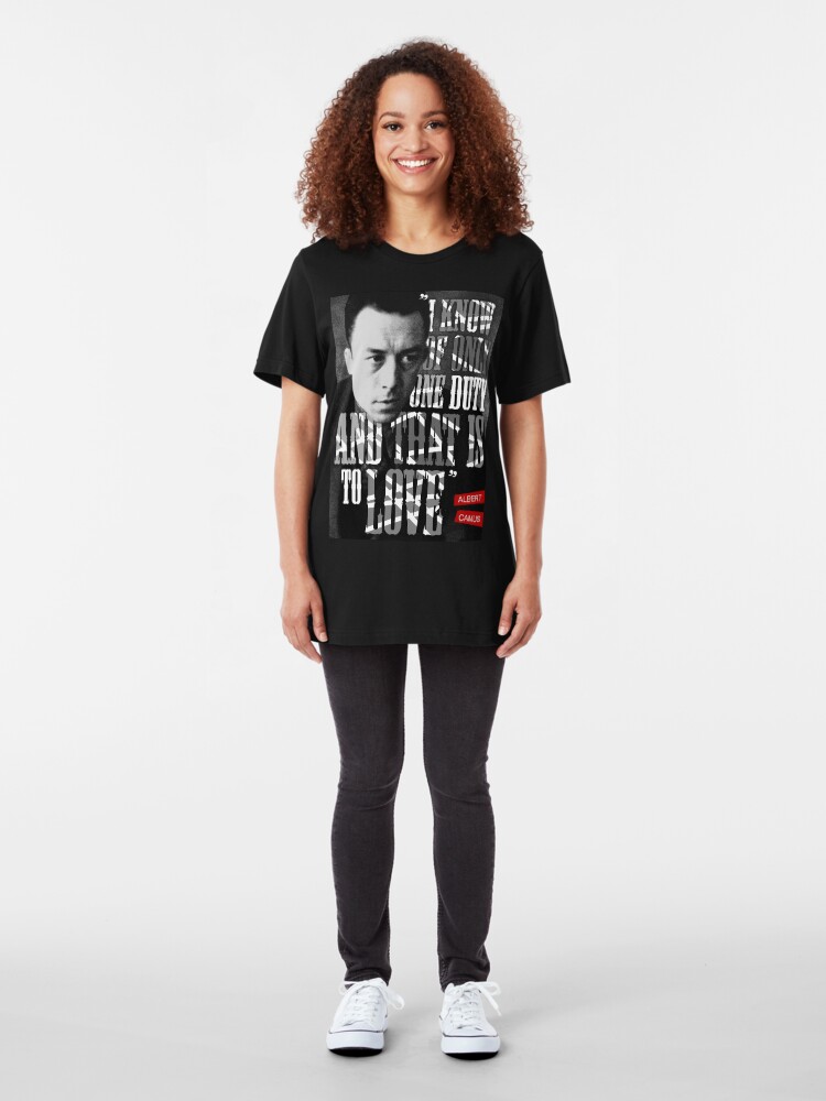 Alternate view of Albert Camus Quote Slim Fit T-Shirt