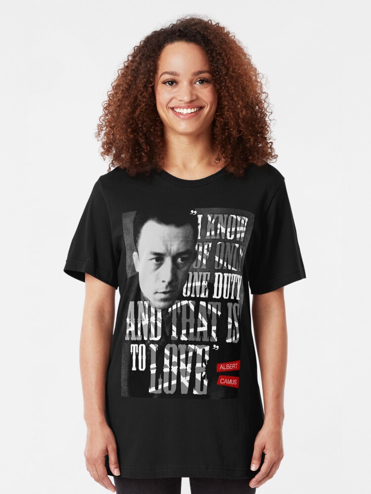 Alternate view of Albert Camus Quote Slim Fit T-Shirt
