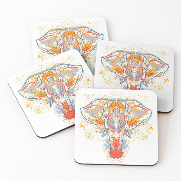 Item preview, Elephant indians painted illustration designed and sold by Chams0609.