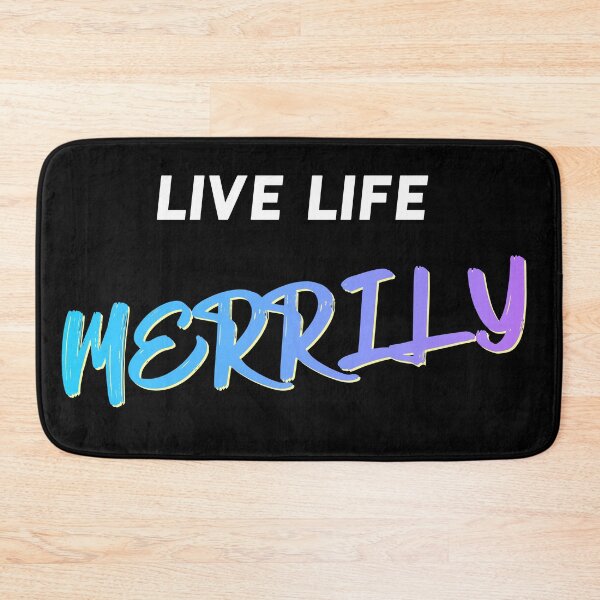 Item preview, Live Life Merrily Quote designed and sold by MotivationFlow.