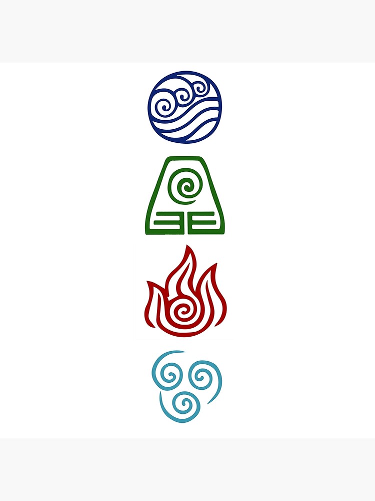 The Four Elements Avatar Symbols Sticker By Colferninja ...