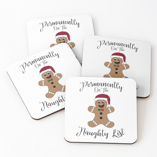 Item preview, Permanently On The Naughty List Gingerbread Man Christmas Holiday Joke designed and sold by DesignsofWhimsy.