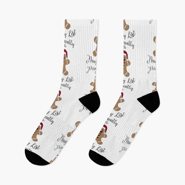 Item preview, Permanently On The Naughty List Gingerbread Man Christmas Holiday Joke designed and sold by DesignsofWhimsy.