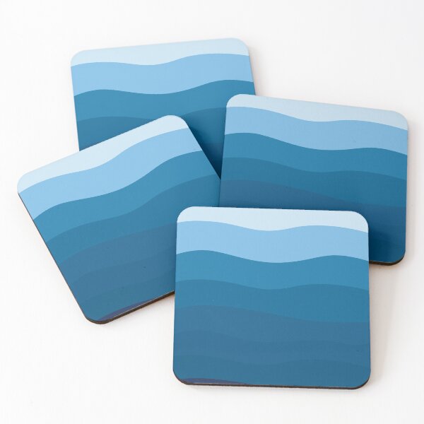 Item preview, Blue ocean waves abstract designed and sold by StaySaltyArt.