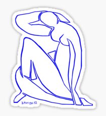 Blue Nude II Sticker
