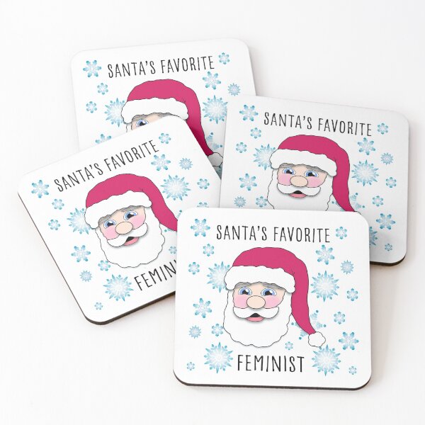 Item preview, Santa's Favorite Feminist Snowflakes Santa Claus Christmas Holiday designed and sold by DesignsofWhimsy.