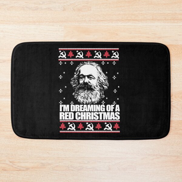 Item preview, I'M DREAMING OF A RED CHRISTMAS Ugly Xmas Sweater Karl Marx Funny Marxist Communist Meme  designed and sold by starkle.