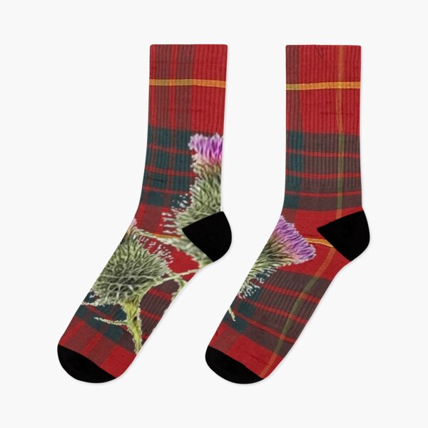 Item preview, SCOTTISH THISTLES ON CAMERON CLAN TARTAN designed and sold by sharlesart.