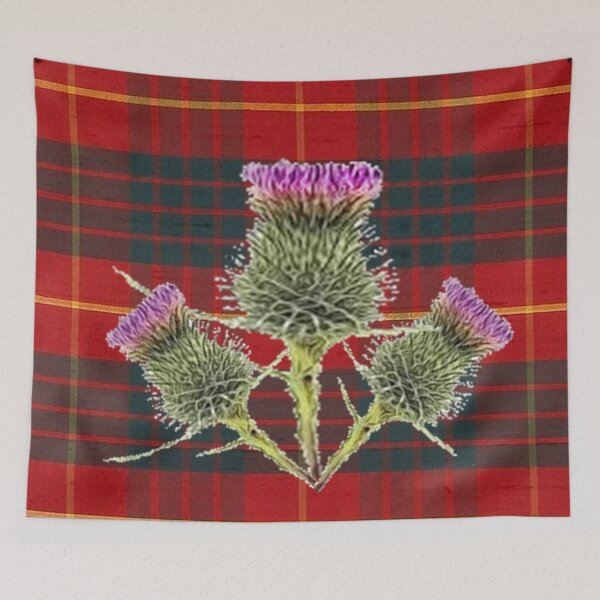 Item preview, SCOTTISH THISTLES ON CAMERON CLAN TARTAN designed and sold by sharlesart.