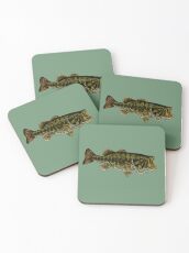 Bass Fish Coasters
