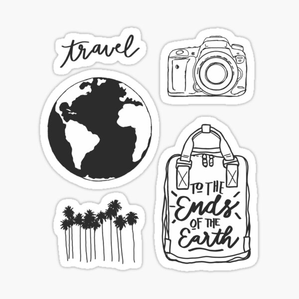 travel mini sticker pack Sticker for Sale by glowingly