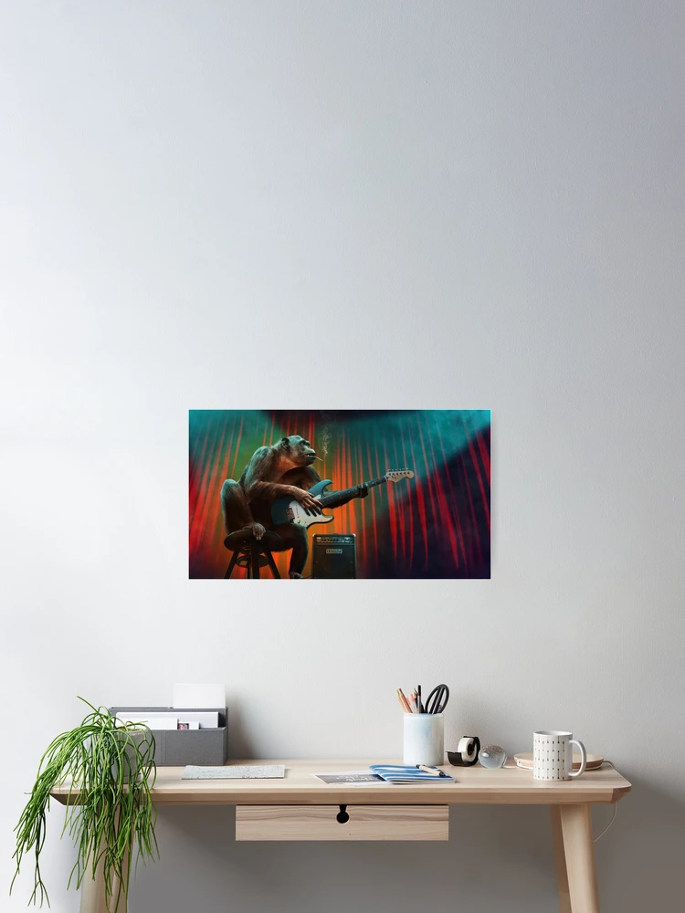 Thumbnail 2 of 3, Poster, Musical Monkey designed and sold by javaoverride.