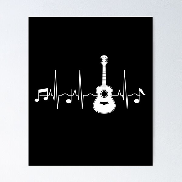 Item preview, Acoustic Guitar Heartbeat Shirt - Guitar Musician T-Shirt designed and sold by johnii1422.