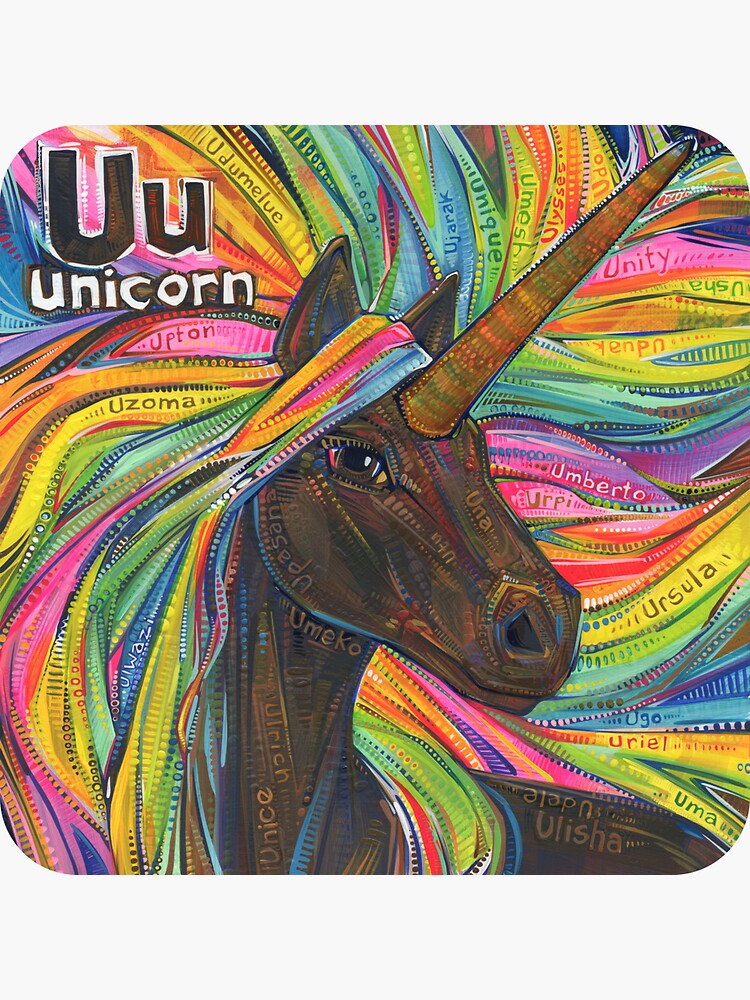 U Is for Unicorn - 2019 by gwennpaints