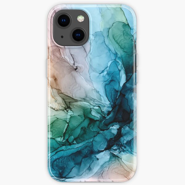 Salty Shores, peinture abstraite colorée Coque souple iPhone