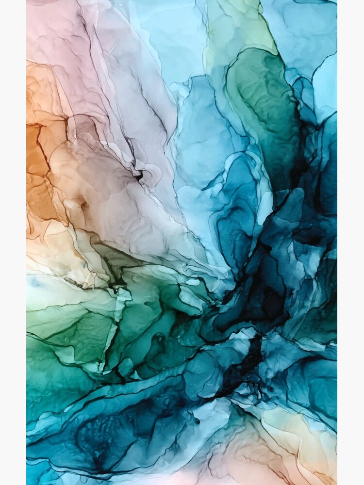 Salty Shores Colorful Abstract Painting by LSchulz19
