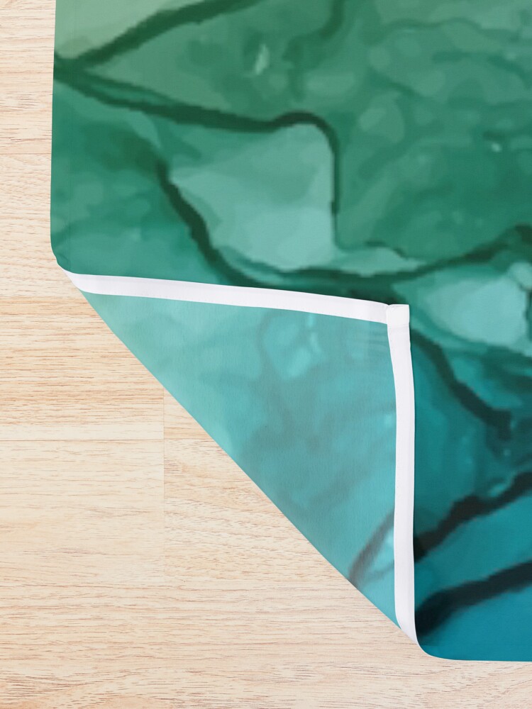 Alternate view of Salty Shores Colorful Abstract Painting Shower Curtain