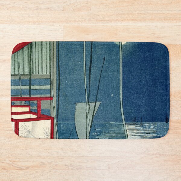 Item preview, Kobayashi Kiyochika - Mosquito net and full moon at Shinagawa designed and sold by Hangastudio.