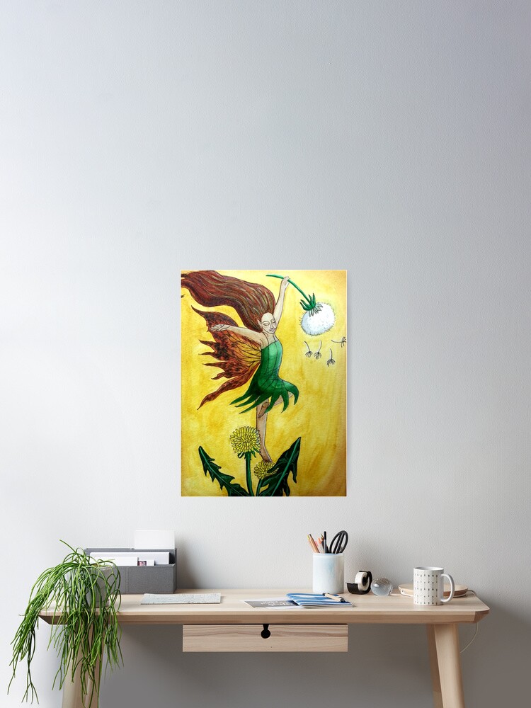 Thumbnail 2 of 3, Poster, Dandelion Dancer - Fairy Art designed and sold by CarolOchs.