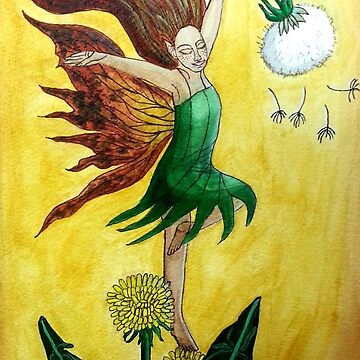 Artwork thumbnail, Dandelion Dancer - Fairy Art by Carol Ochs