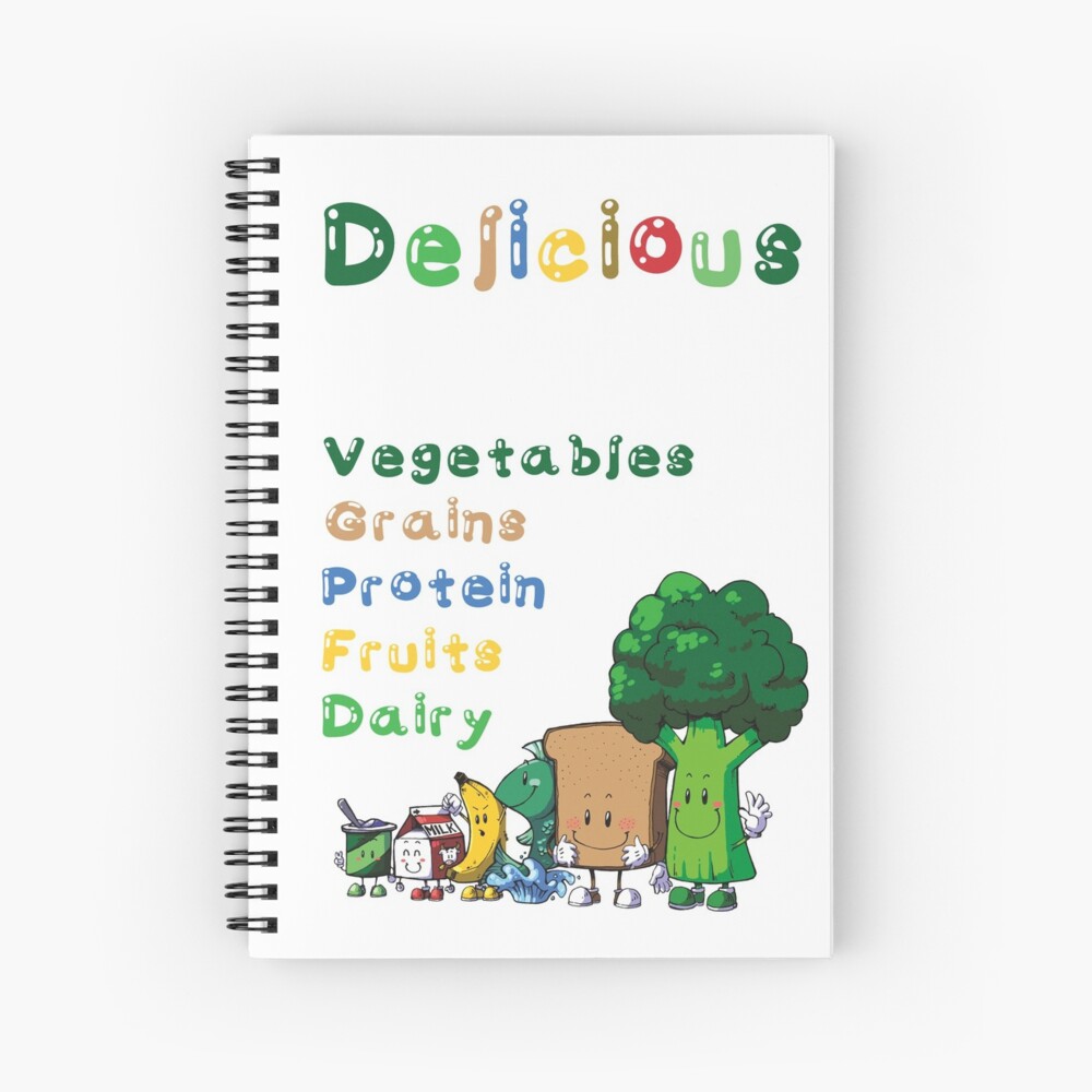 DELICIOUS Food Group T-Shirts PLUS more stuff Spiral Notebook