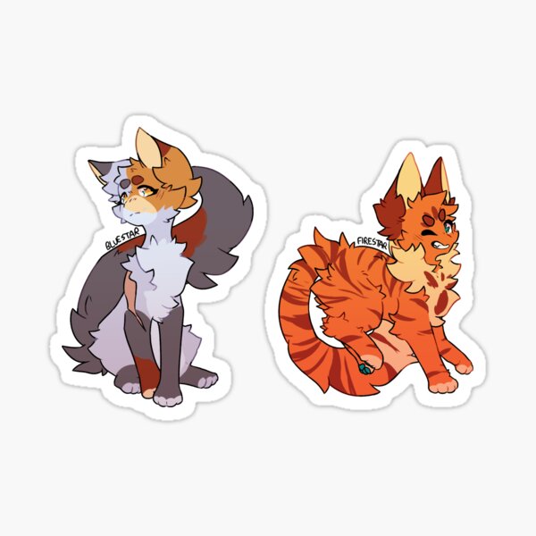 Cute Warrior Cats Sticker Set Bluestar Fireheart 