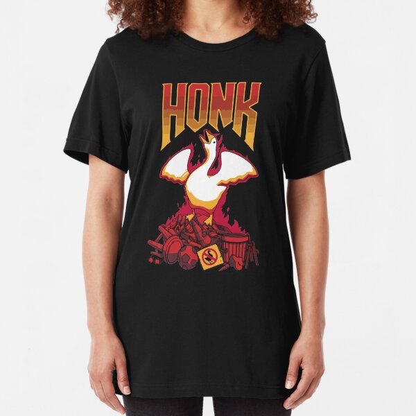 Untitled Goose Game Funny DOOM game design Slim Fit T-Shirt