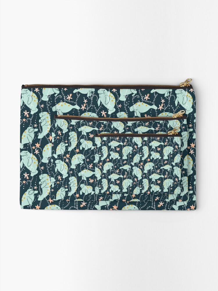 Alternate view of  Oh the Hue-Manatee: Teal Zipper Pouch