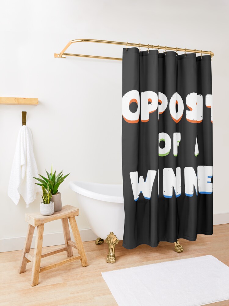 Alternate view of OPPOS/TE OF A W/NNER Shower Curtain