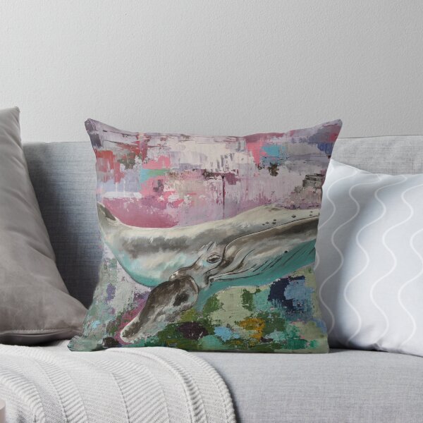Item preview, Ballena jorobada sobre fondo abstracto designed and sold by Sunmothart.