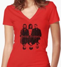 A Vampire, a Ghost and a Werewolf. 1st Generation Women's Fitted V-Neck T-Shirt