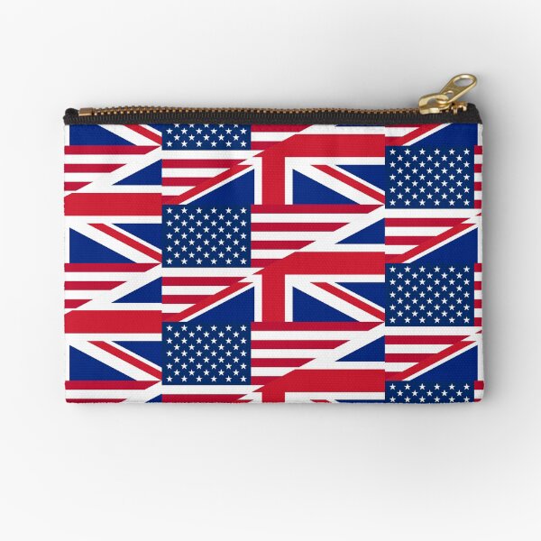 Split US / UK Flag Zipper Pouch