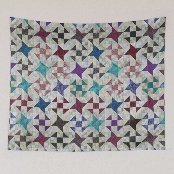 Item preview, Churn Dash and Falling Stars Quilt designed and sold by Jean Gregory Evans.
