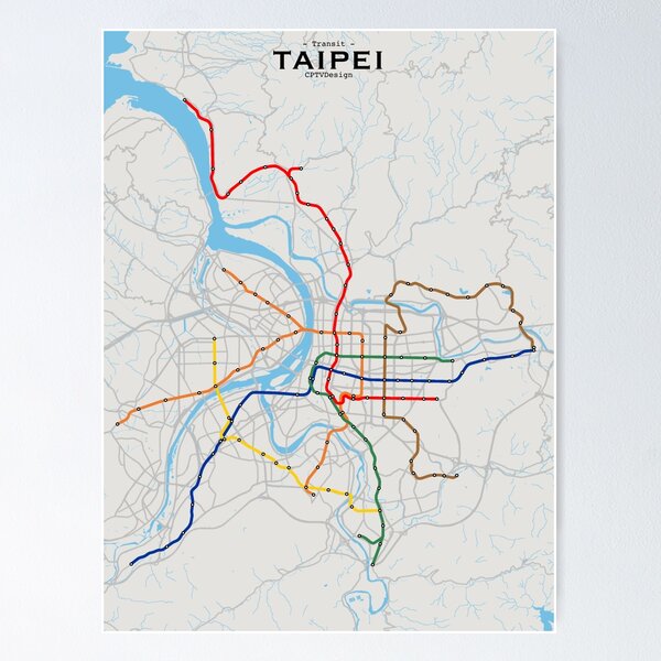 Item preview, Taipei Transit Map designed and sold by CPTVDesign.