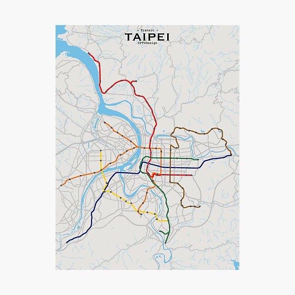 Item preview, Taipei Transit Map designed and sold by CPTVDesign.