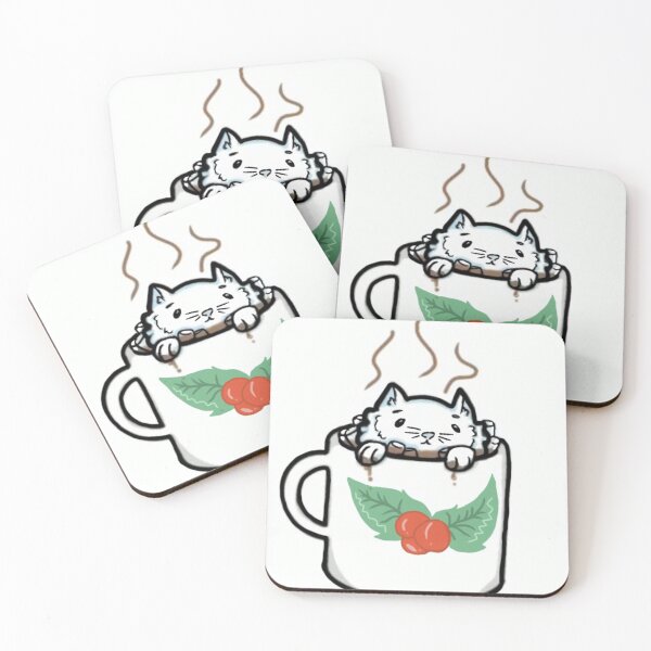 Item preview, Marshmallow Kitty Cocoa designed and sold by BrokeArtStudent.