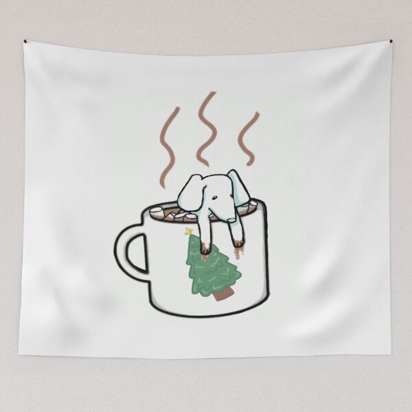 Item preview, Marshmallow Dog Cocoa  designed and sold by BrokeArtStudent.