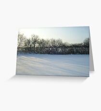 A snowy scene in Hertfordshire Greeting Card