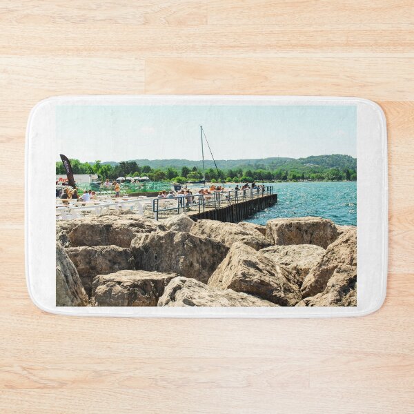 Item preview, Rocks on the Rock Wall at Clinch Park Traverse City Michigan During The National Cherry Festival designed and sold by S S Photography.