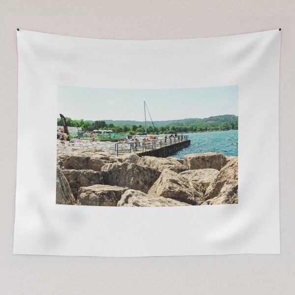 Item preview, Rocks on the Rock Wall at Clinch Park Traverse City Michigan During The National Cherry Festival designed and sold by S S Photography.
