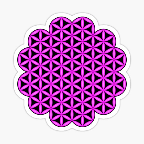 The Heart Of Life x 6, 3D-Purple. Sticker