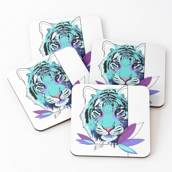 Item preview, Teal tiger designed and sold by EmeraldMaude.