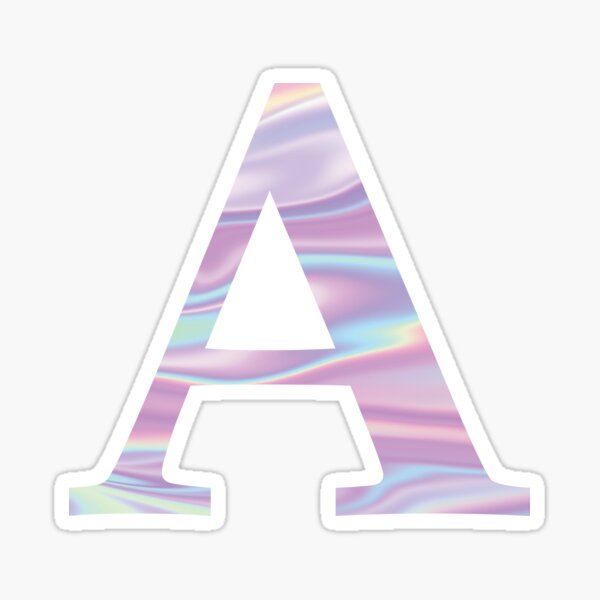 Letter A Holographic Stickers | Redbubble