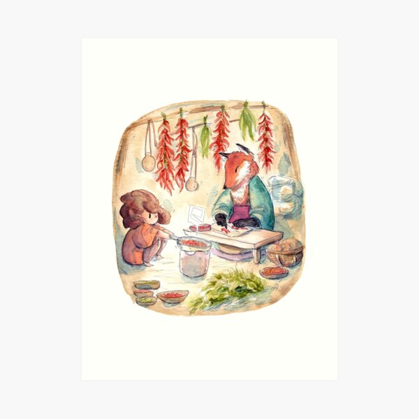 Basil and Willow Autumn Peppers Art Print