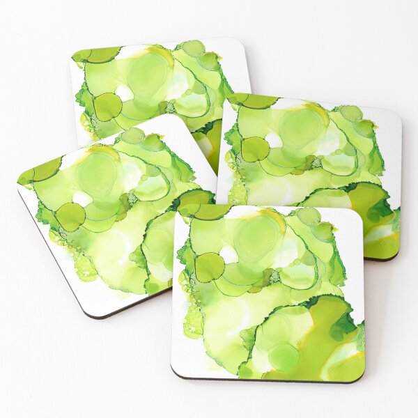Item preview, Mellow - Yellow & Green - Alcohol Ink Abstract Artwork  designed and sold by CollisandCook.