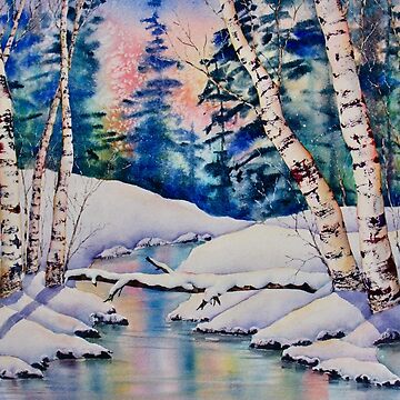 Artwork thumbnail, Aspen Winter Sunset by Eva Nichols