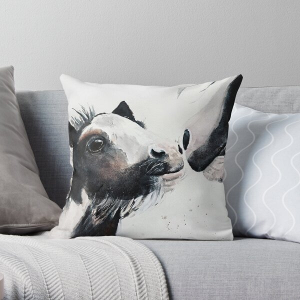 Watercolor Foal Throw Pillow