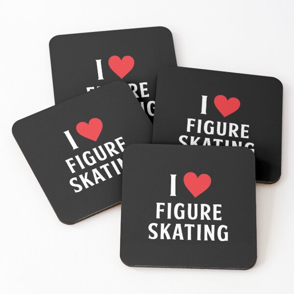 Item preview, 'I Love Figure Skating' (Black) designed and sold by The Button Gal.